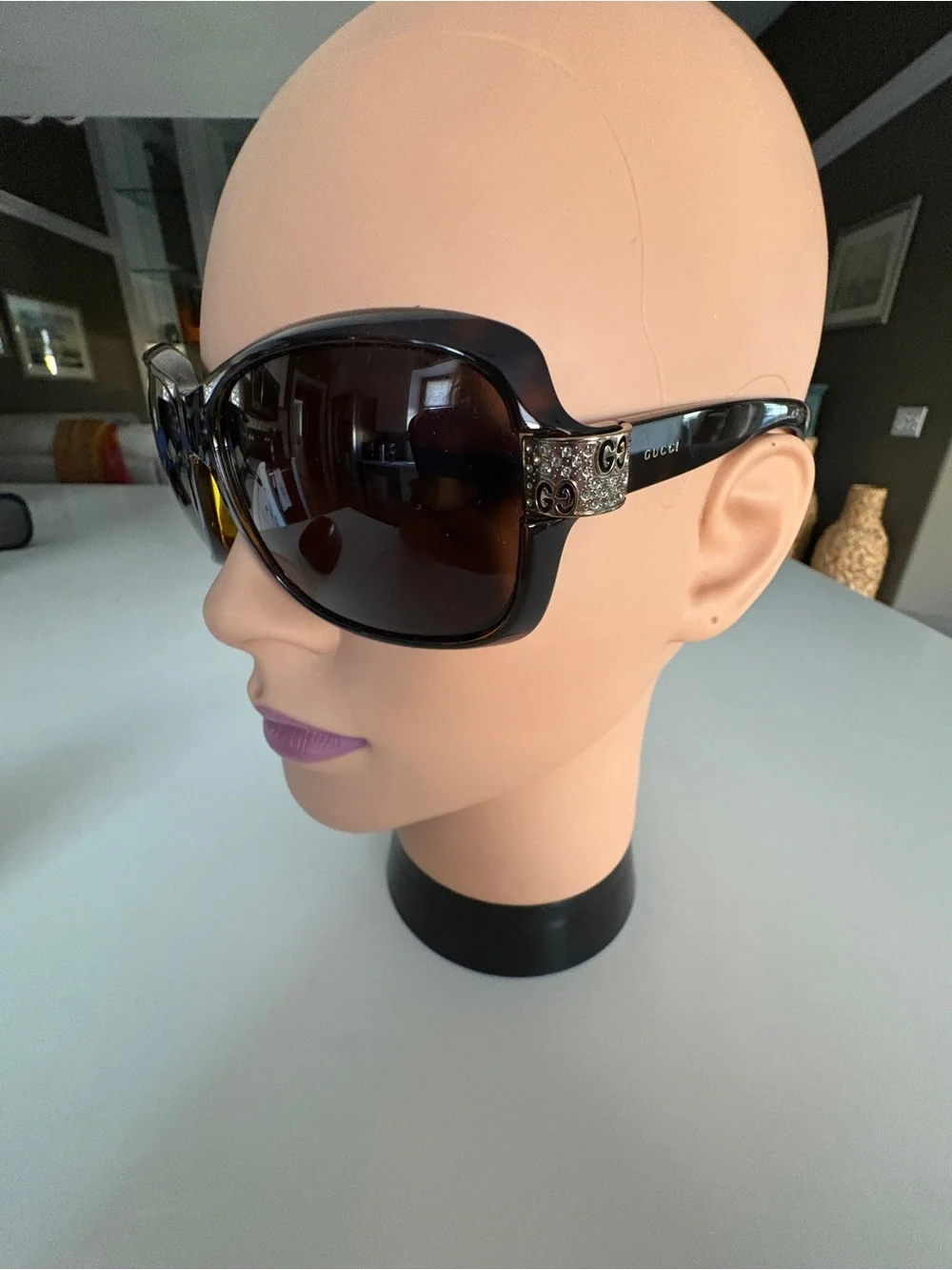 Gucci GG 2985/S V08U8 Brown Tortoise Crystal GG Sunglasses